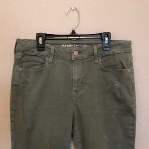 Green Size 10 Mid-rise Old Navy Rockstar jeans